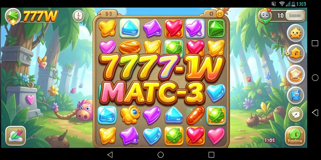 Tampilan gameplay seru dan penuh warna di 7777W.