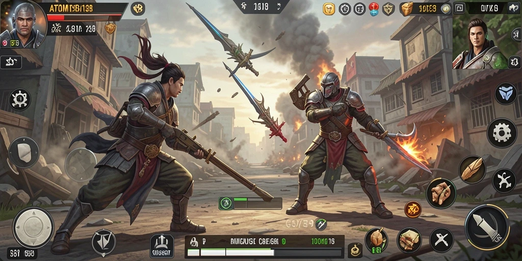 Tampilan gameplay menegangkan di ATOM138 yang memikat.