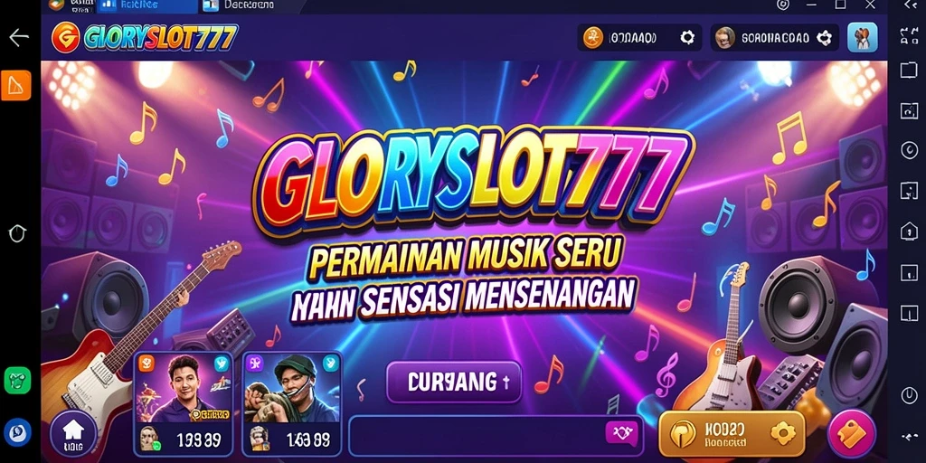 Tampilan gameplay seru dari GLORYSLOT777 yang menampilkan interaksi musik.