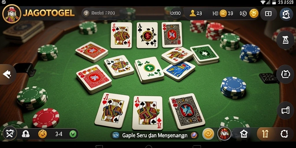 Tampilan gameplay Gaple yang seru dan interaktif di JAGOTOGEL.
