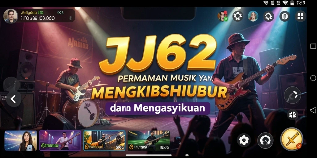 Tampilan gameplay JJ62 yang menarik saat bermain musik.
