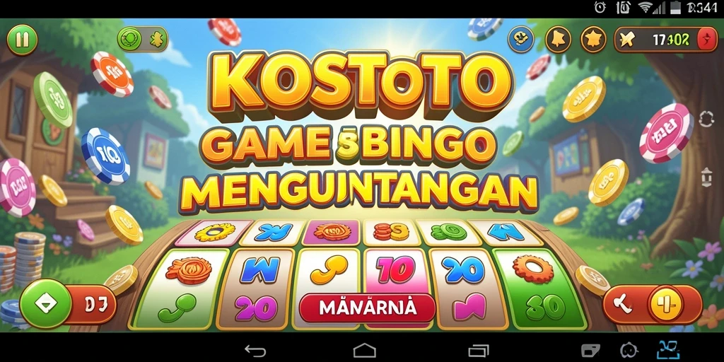 Tampilan gameplay seru dalam KOSTOTO saat bermain Bingo.