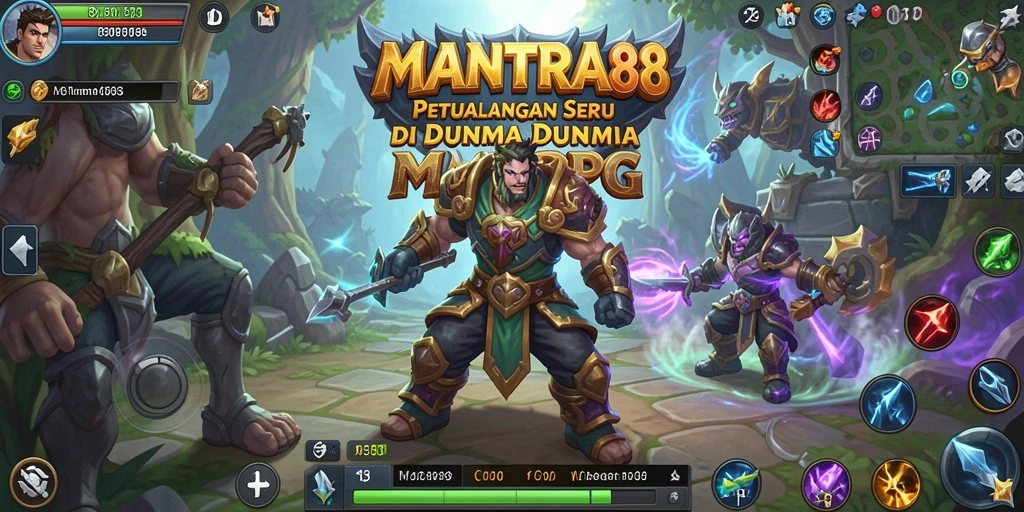 Screenshot menunjukkan aksi seru dalam gameplay MMORPG MANTRA88.