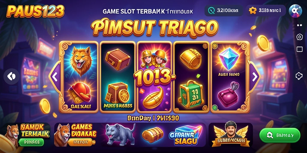 Tampilan gameplay seru dari PAUS123 dengan tema slot yang beragam.