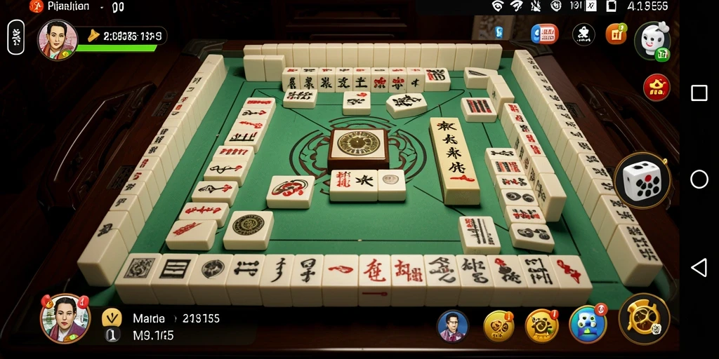 Screenshot gameplay <strong>RP55</strong> yang menampilkan aksi seru Mahjong.