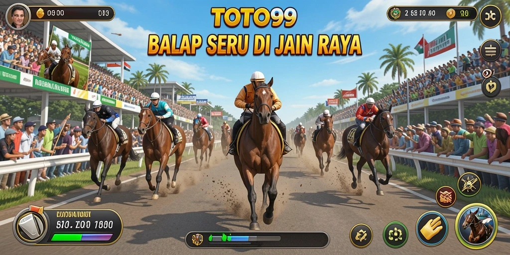 Gambaran gameplay seru TOTO99 dengan balapan yang menegangkan.