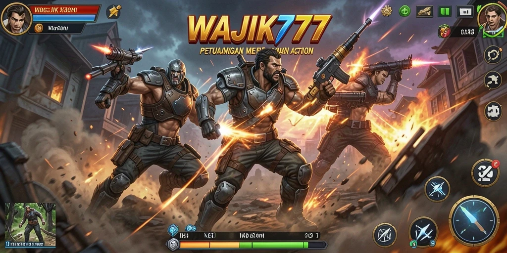 Tangkapan layar gameplay WAJIK777 menampilkan aksi intens dan grafis yang memukau.