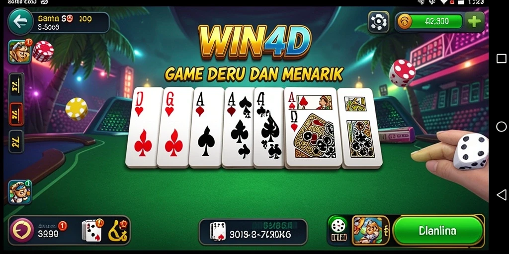 Tampilan menarik gameplay Domino dalam WIN4D.